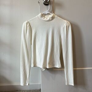 White long sleeve shirt open back